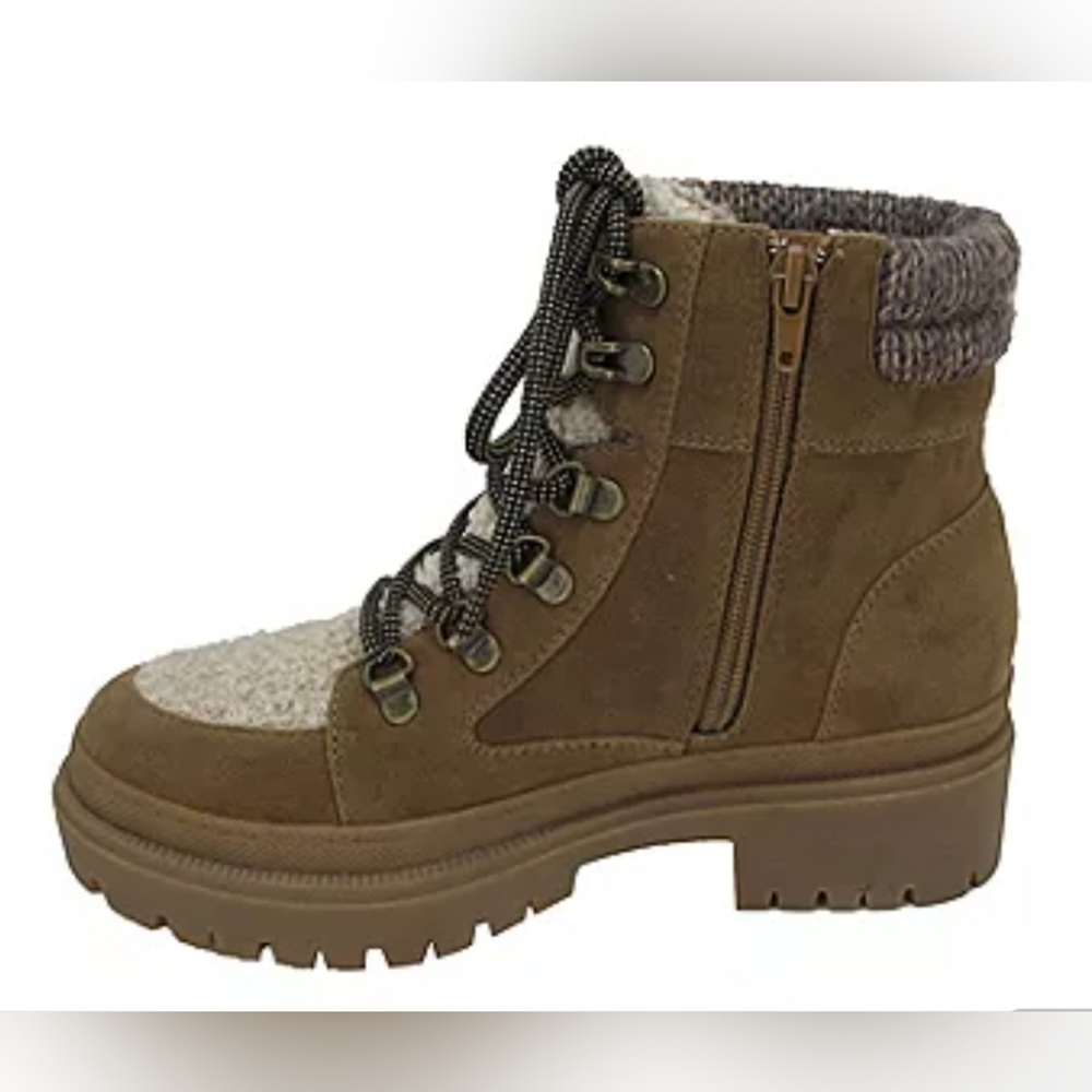 Pop Womens Diligence Block Heel Lace Up Boots - Picture 3 of 6